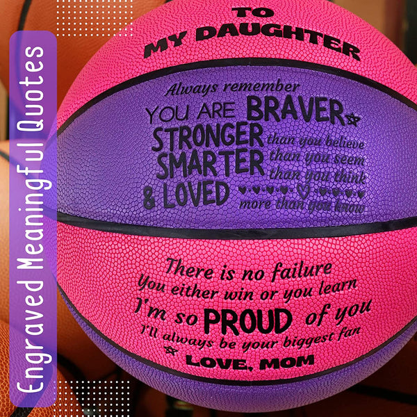 Engraved Basketball for Daughter