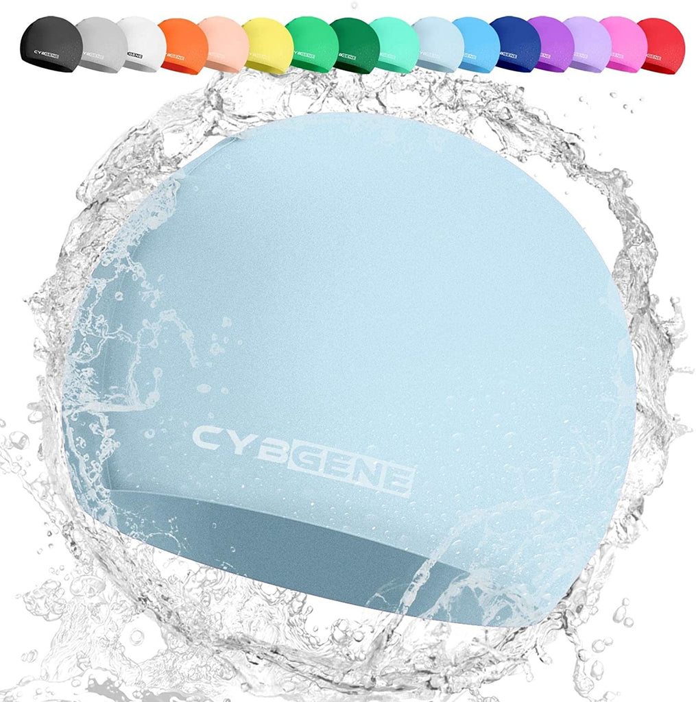Silicone Swim Cap (Light Blue)