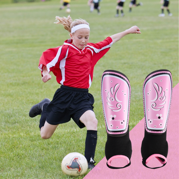 Soccer Shin Guards for Kids (Pink)