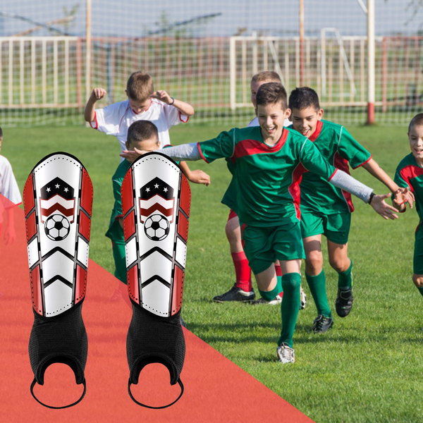 Soccer Shin Guards for Kids (Red)